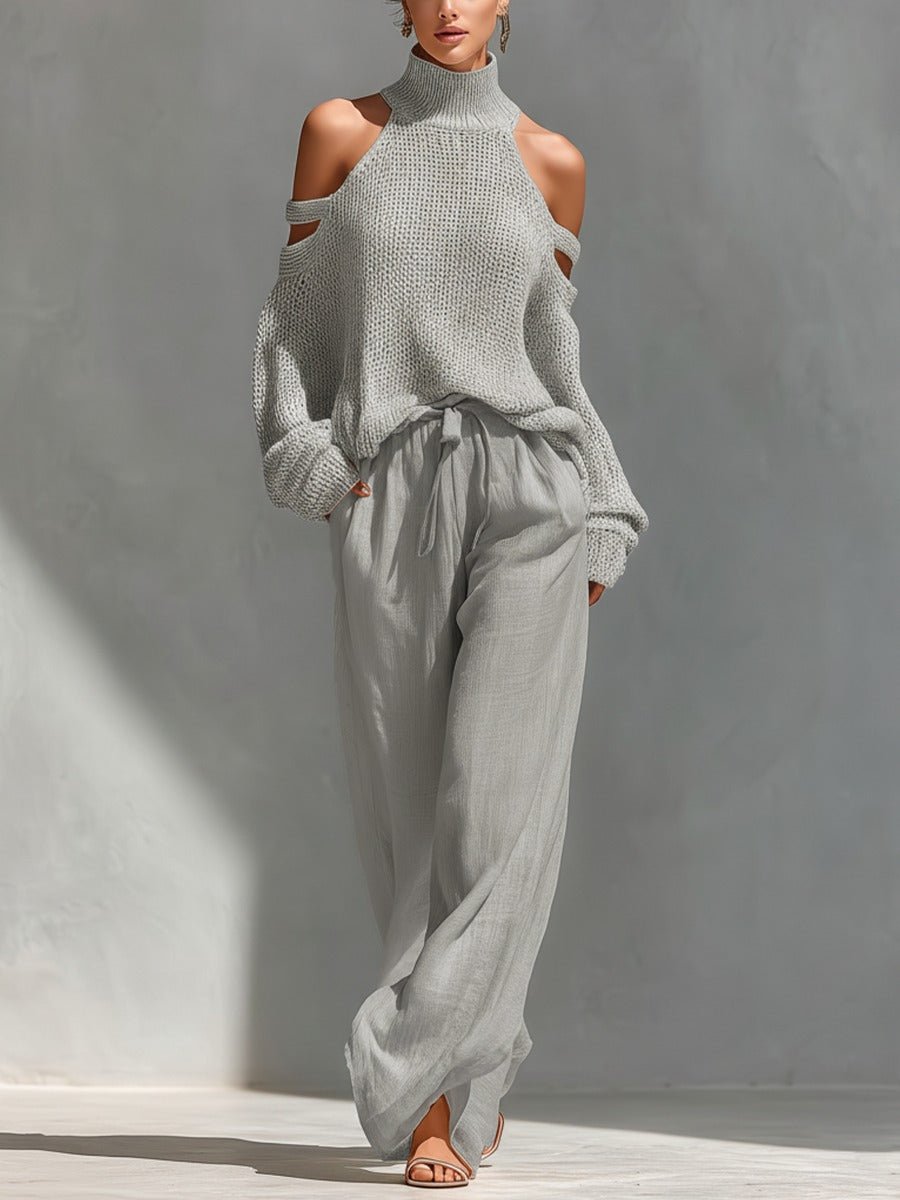 Conjunto de punto y lino