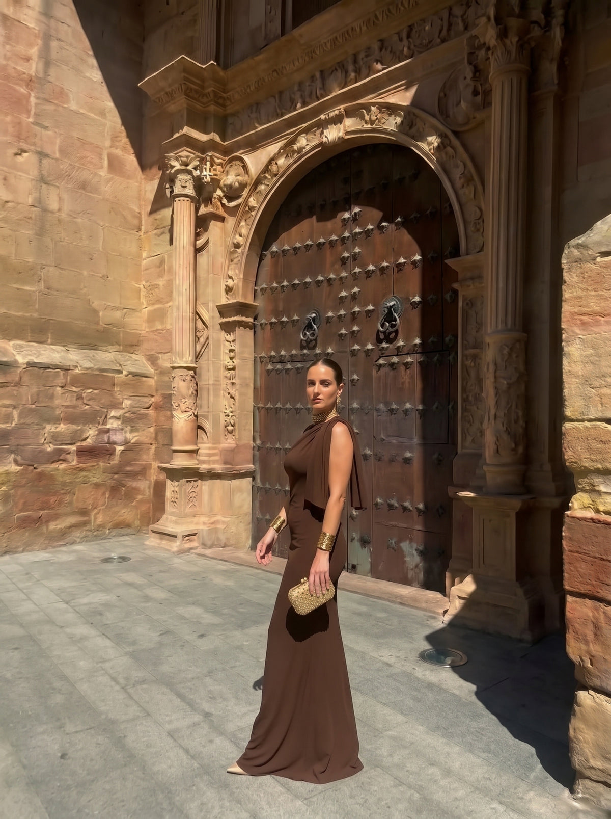 VESTIDO AURELIA MARRÓN