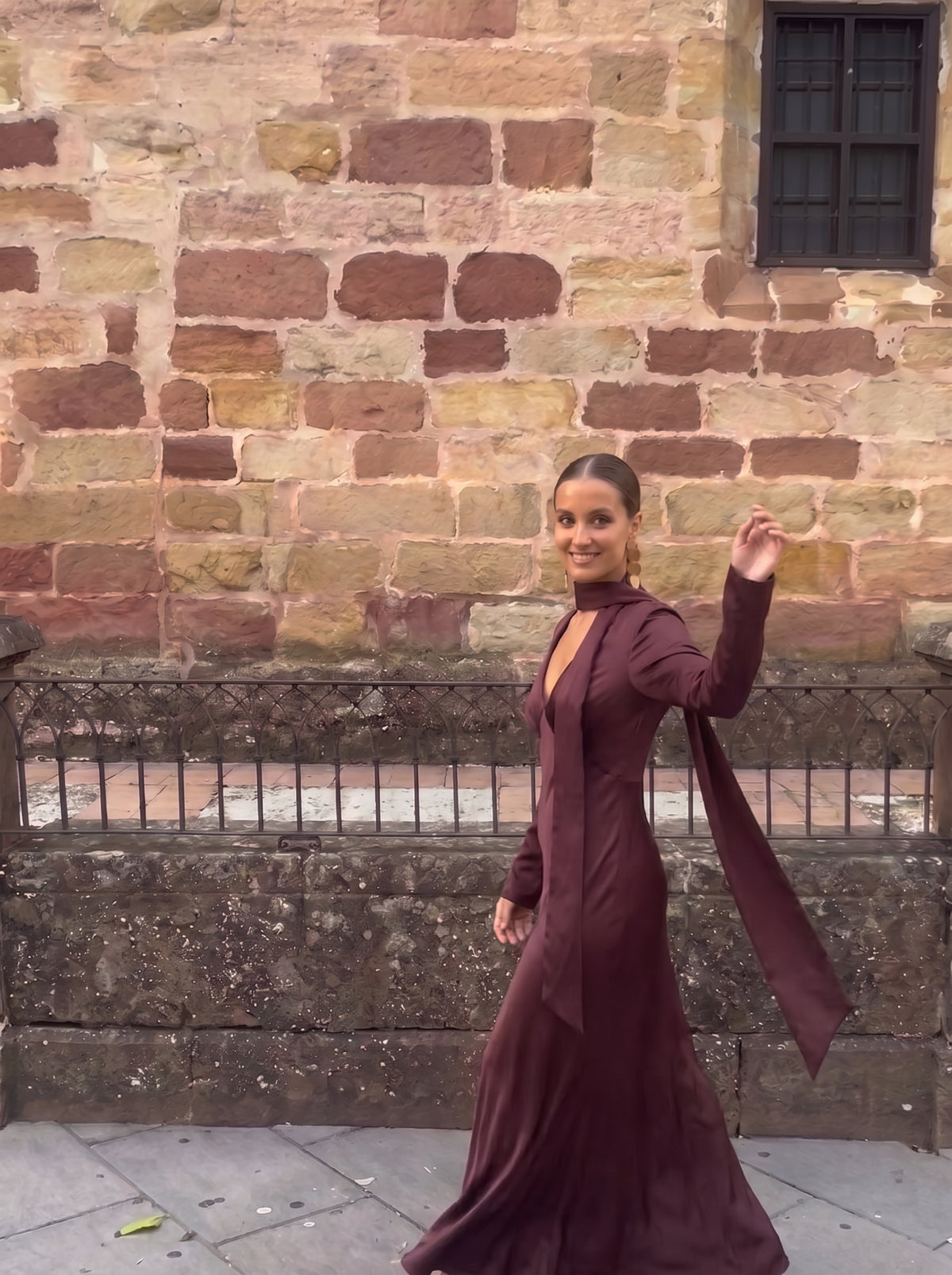 VESTIDO ALICIA BORGOÑA