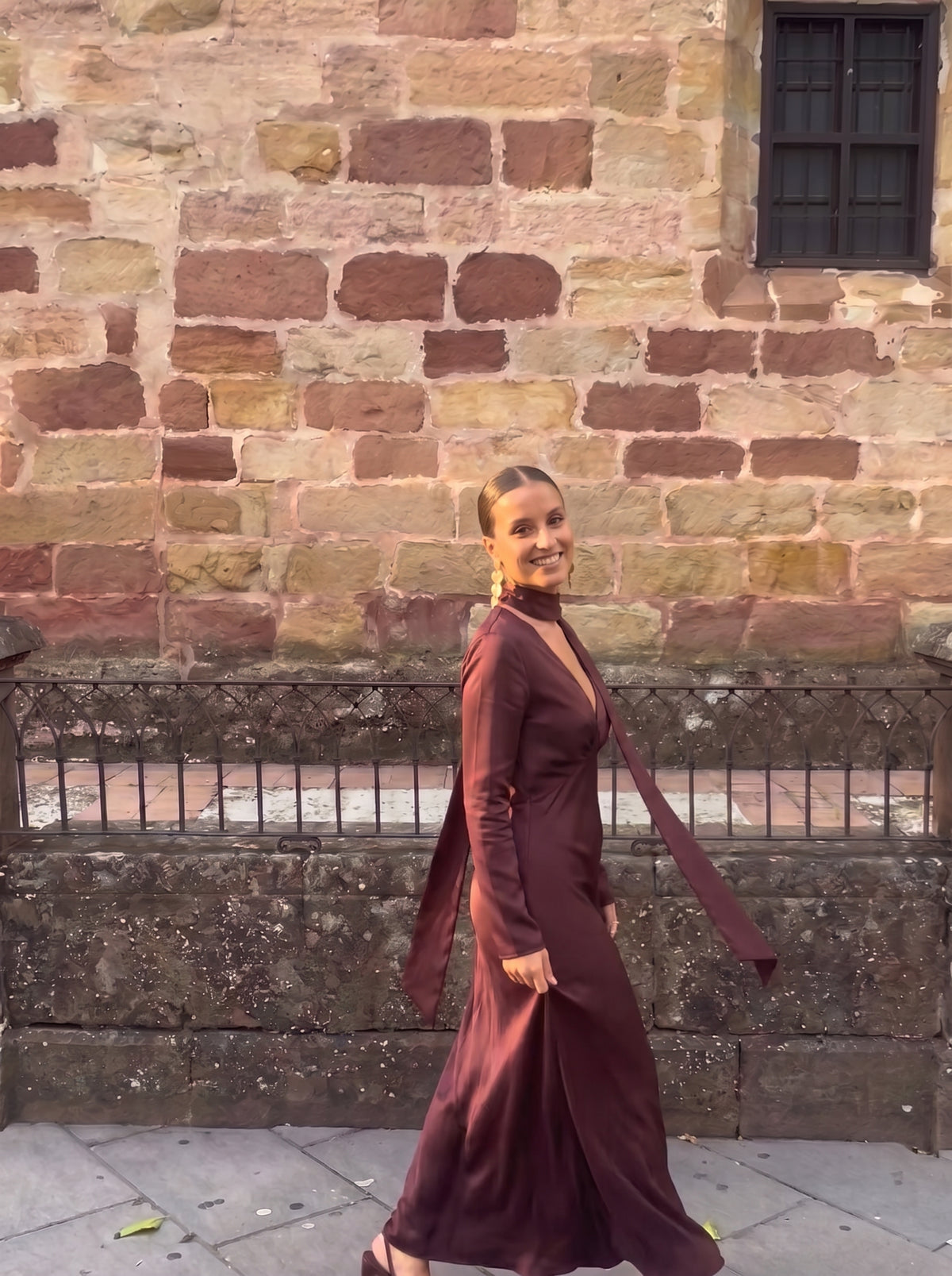 VESTIDO ALICIA BORGOÑA