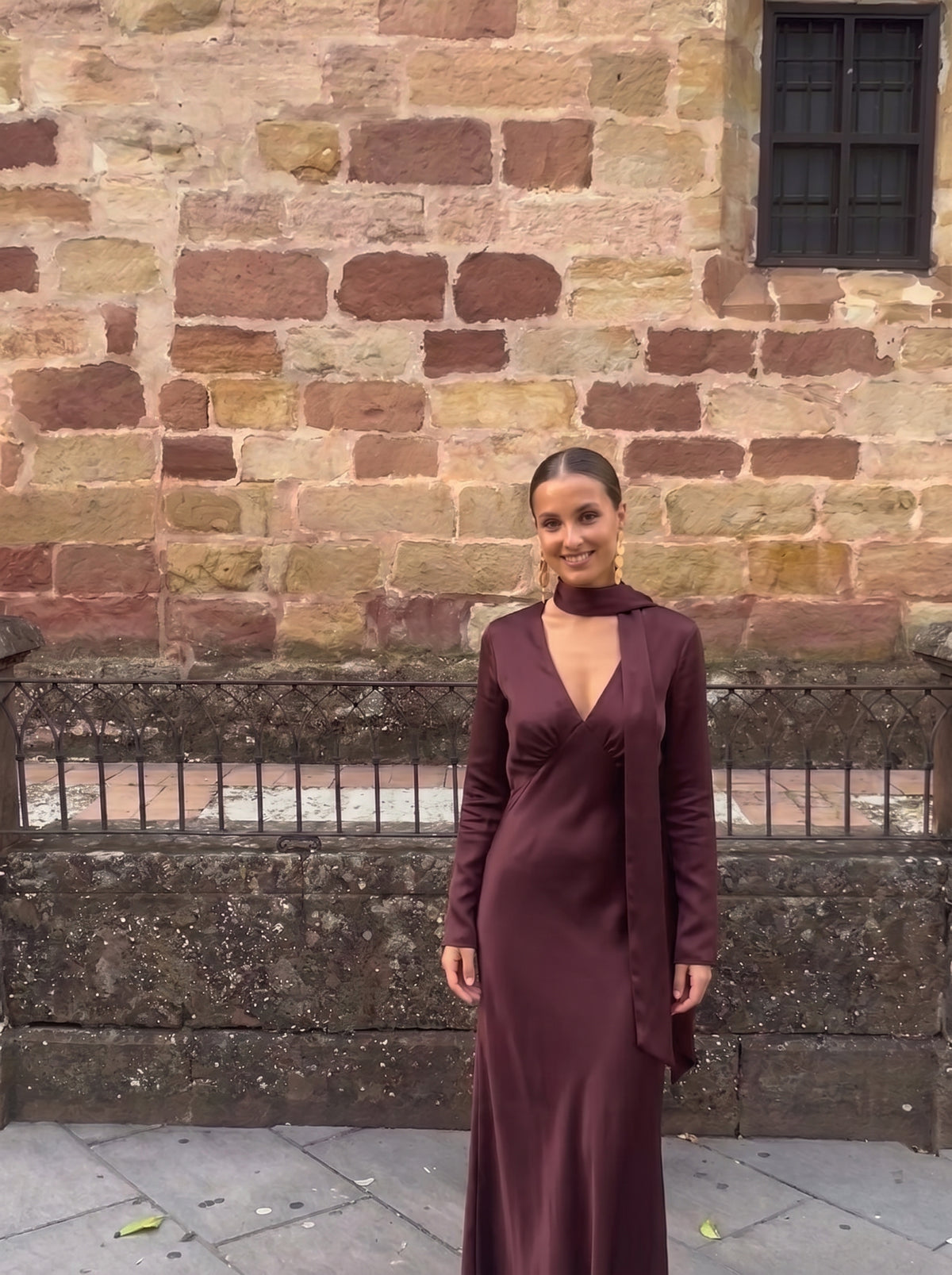 VESTIDO ALICIA BORGOÑA