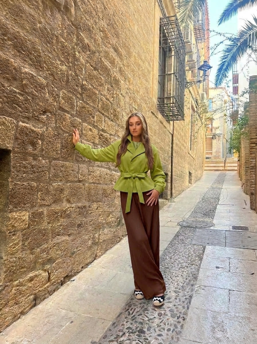 Chaqueta Ante Verde