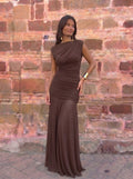 VESTIDO EVA MARRÓN