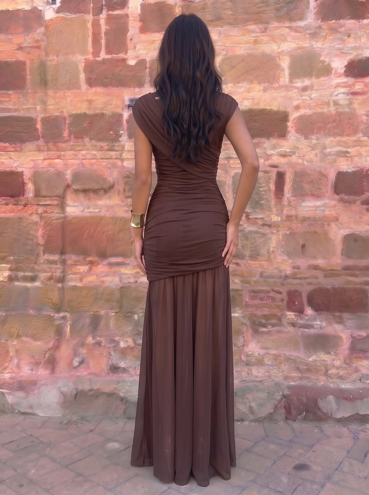 VESTIDO EVA MARRÓN