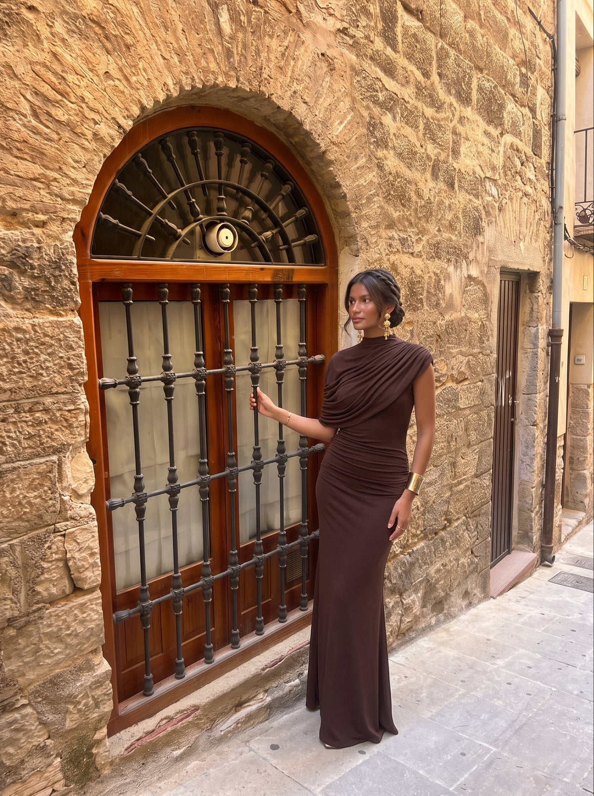 Vestido Beatriz Marrón