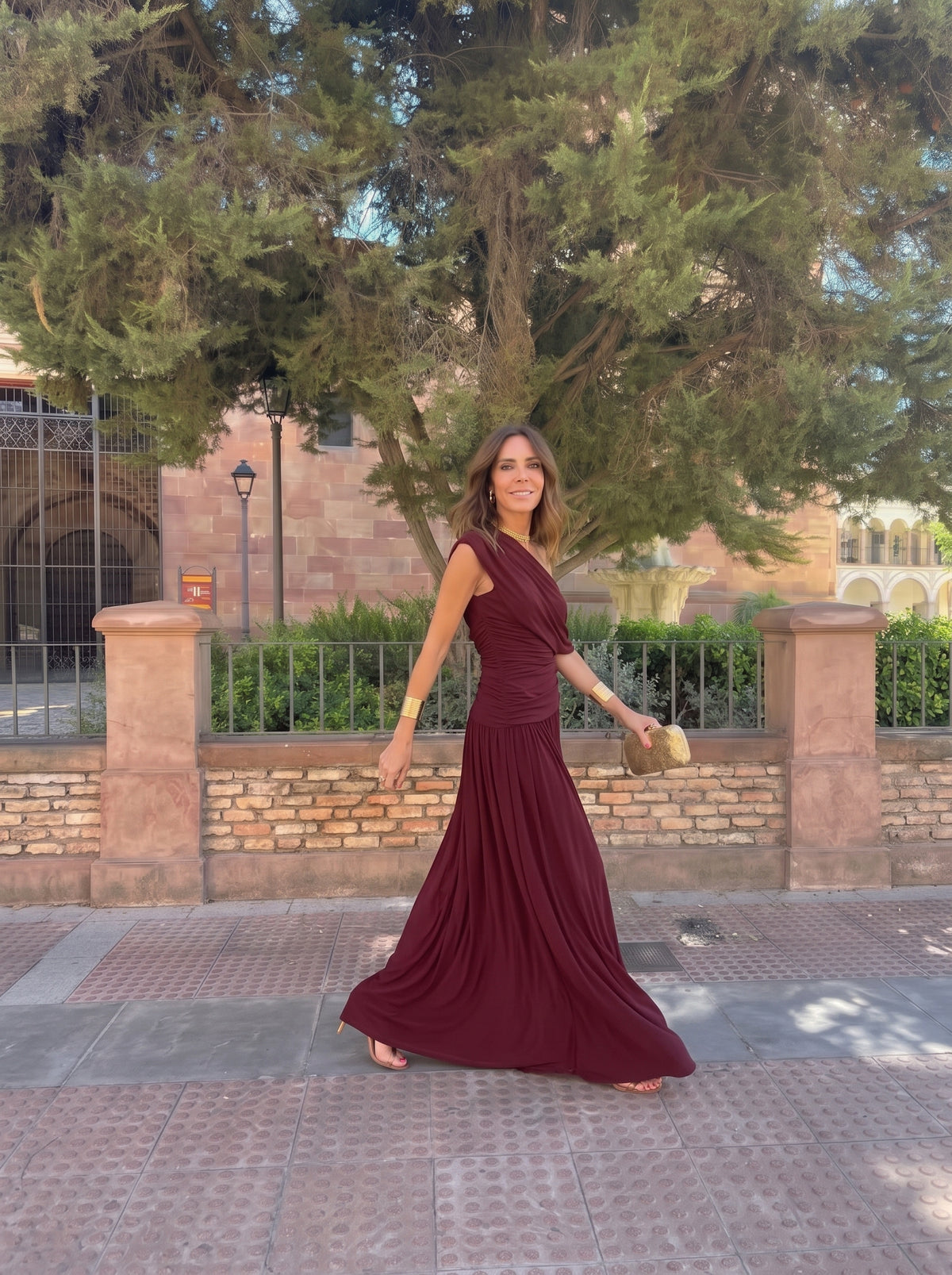 VESTIDO LARA BURDEOS