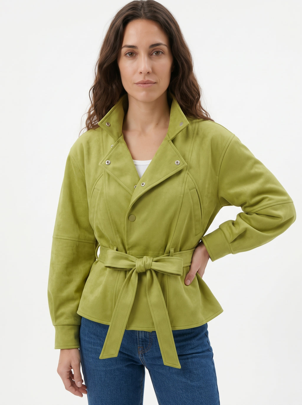 Chaqueta Ante Verde