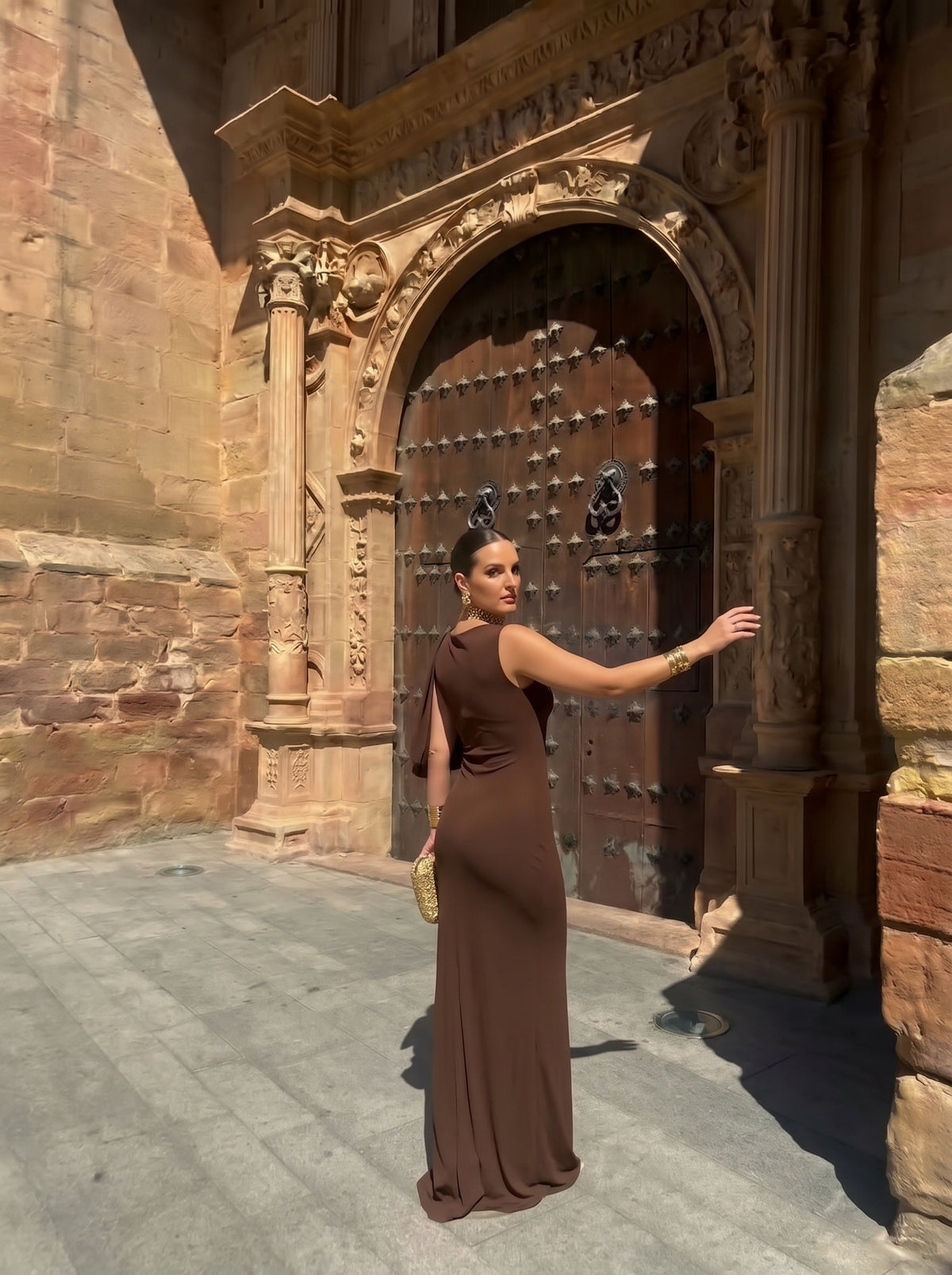 VESTIDO AURELIA MARRÓN
