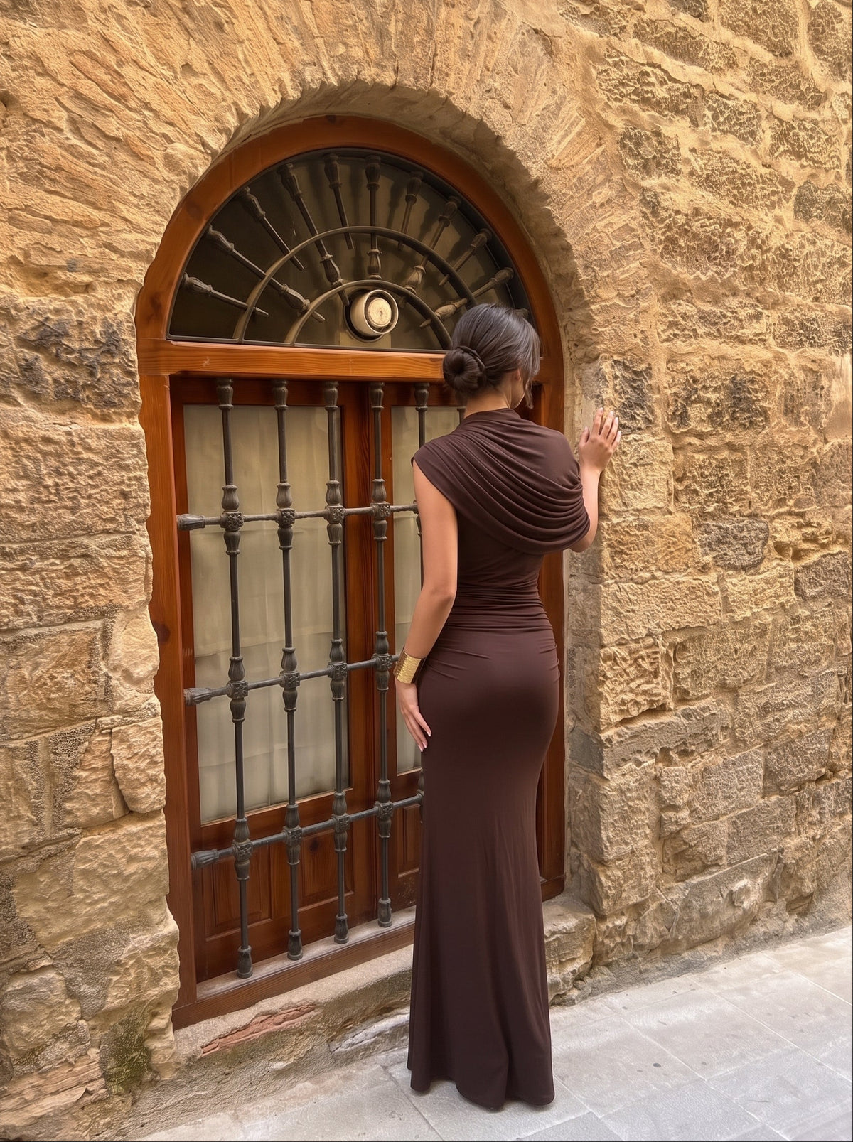 Vestido Beatriz Marrón