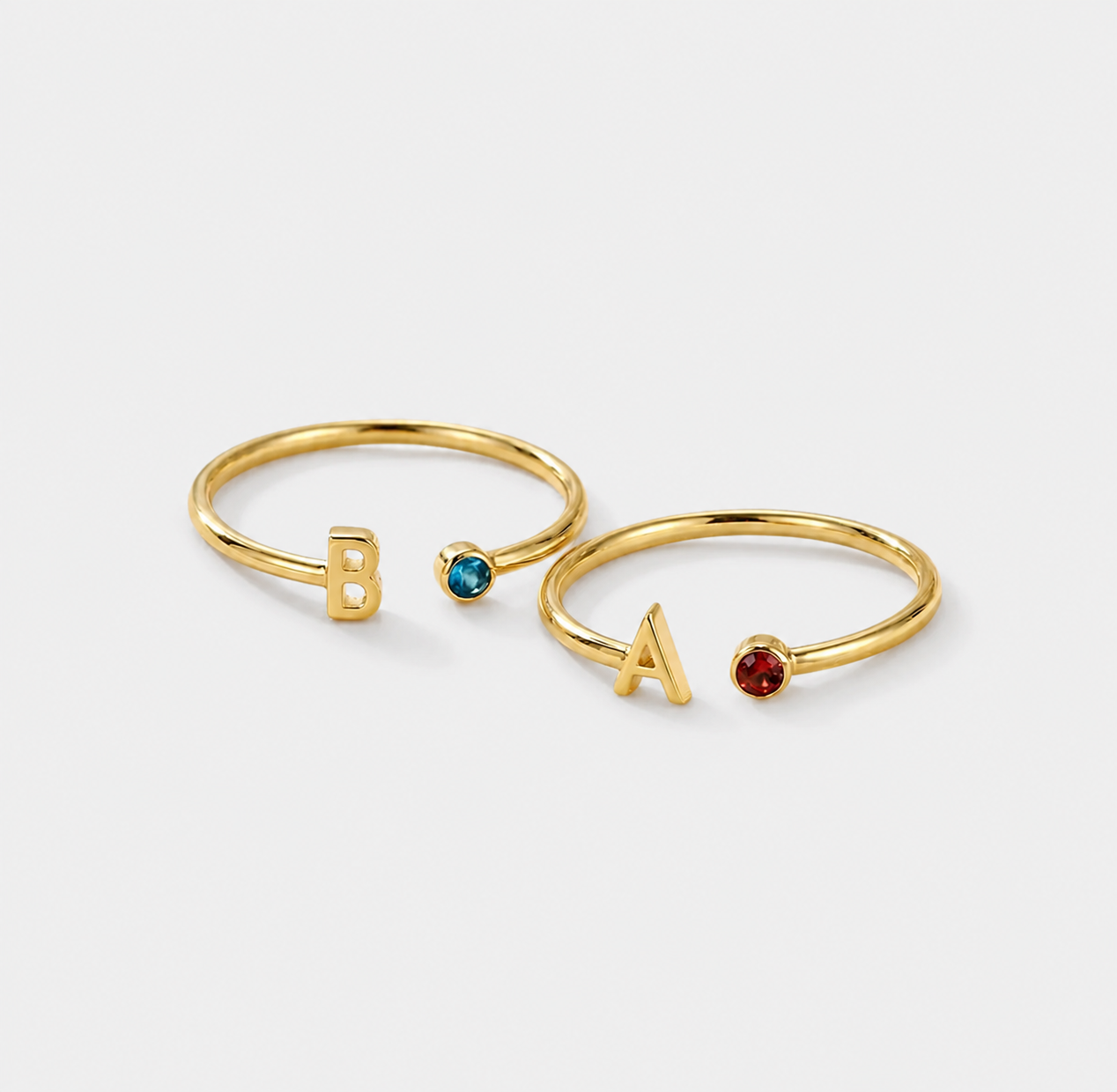 Anillo personalizado con piedra de nacimiento