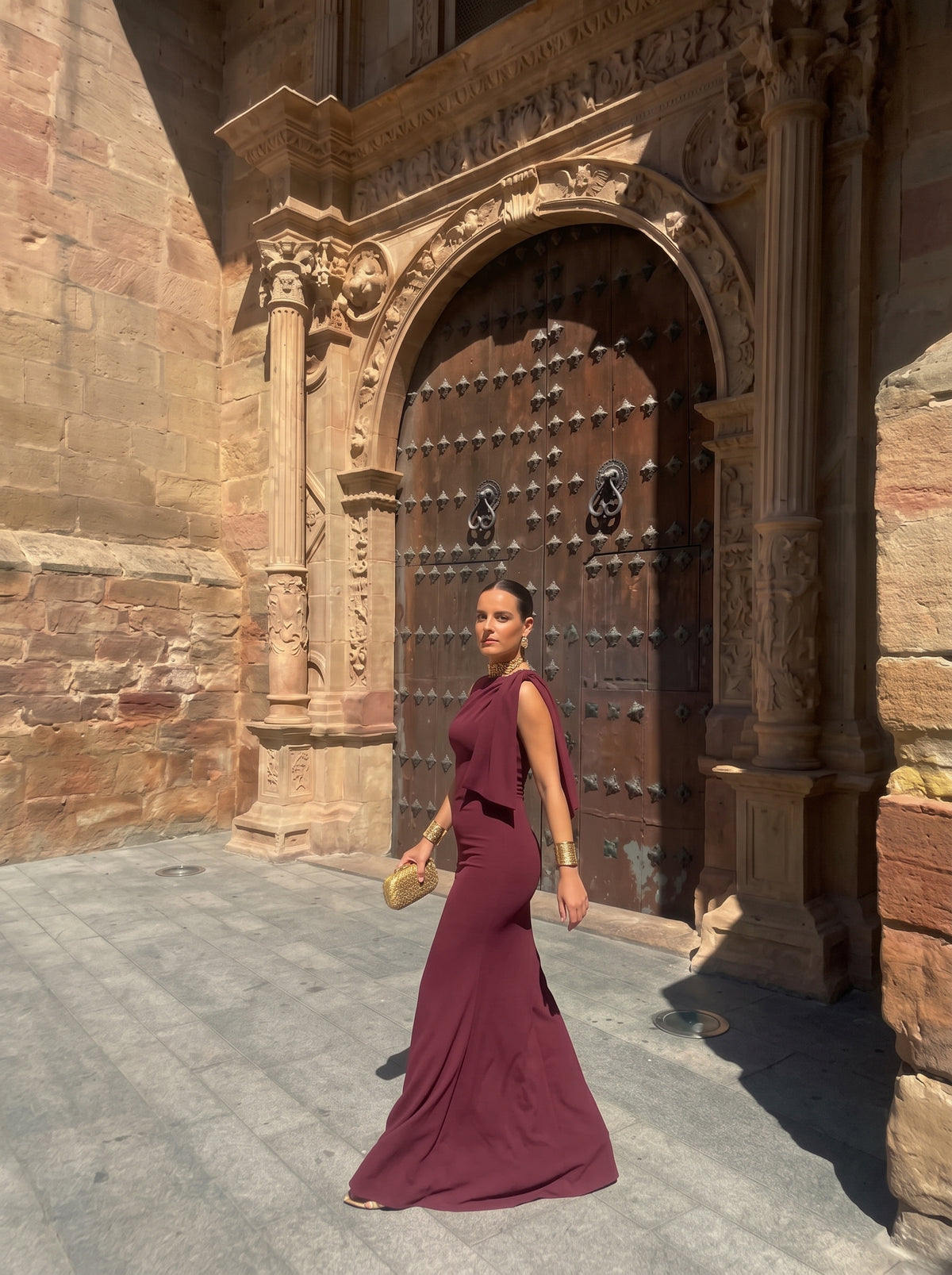 VESTIDO AURELIA BURDEOS