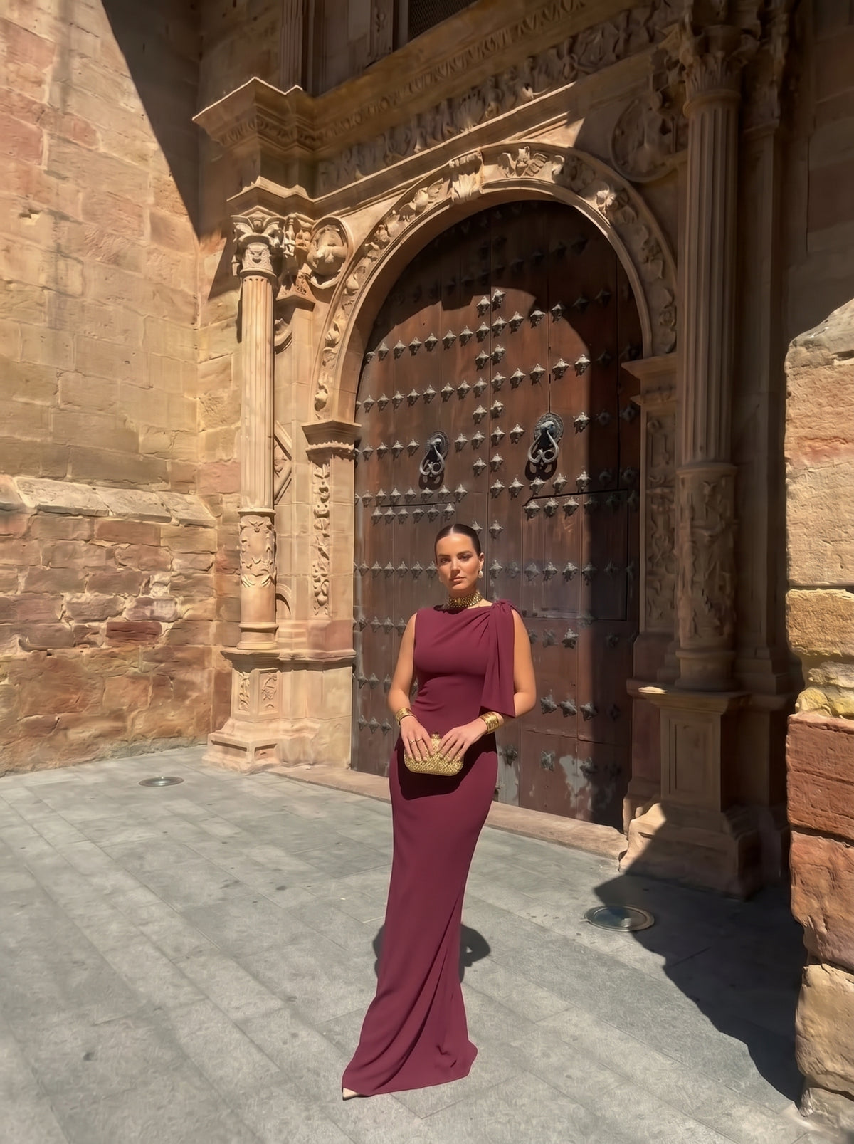 VESTIDO AURELIA BURDEOS