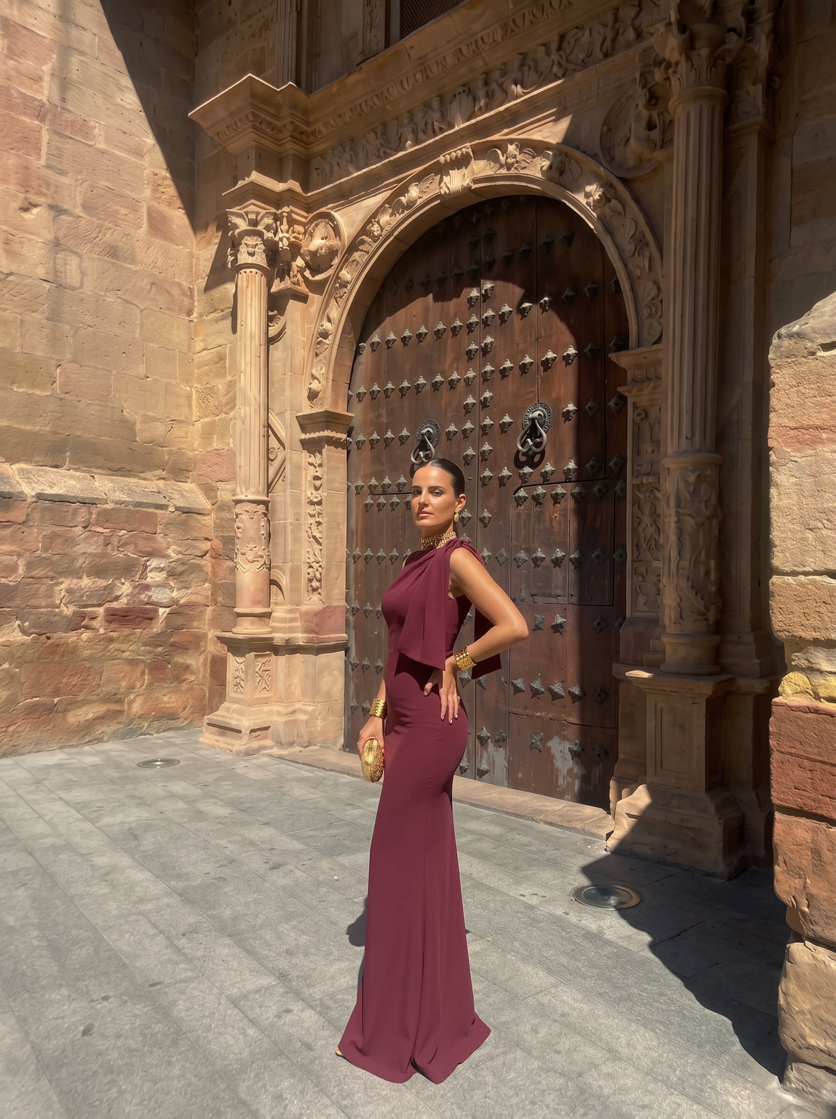 VESTIDO AURELIA BURDEOS