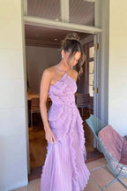 Eliza | Vestido maxi elegante con volantes para mujer