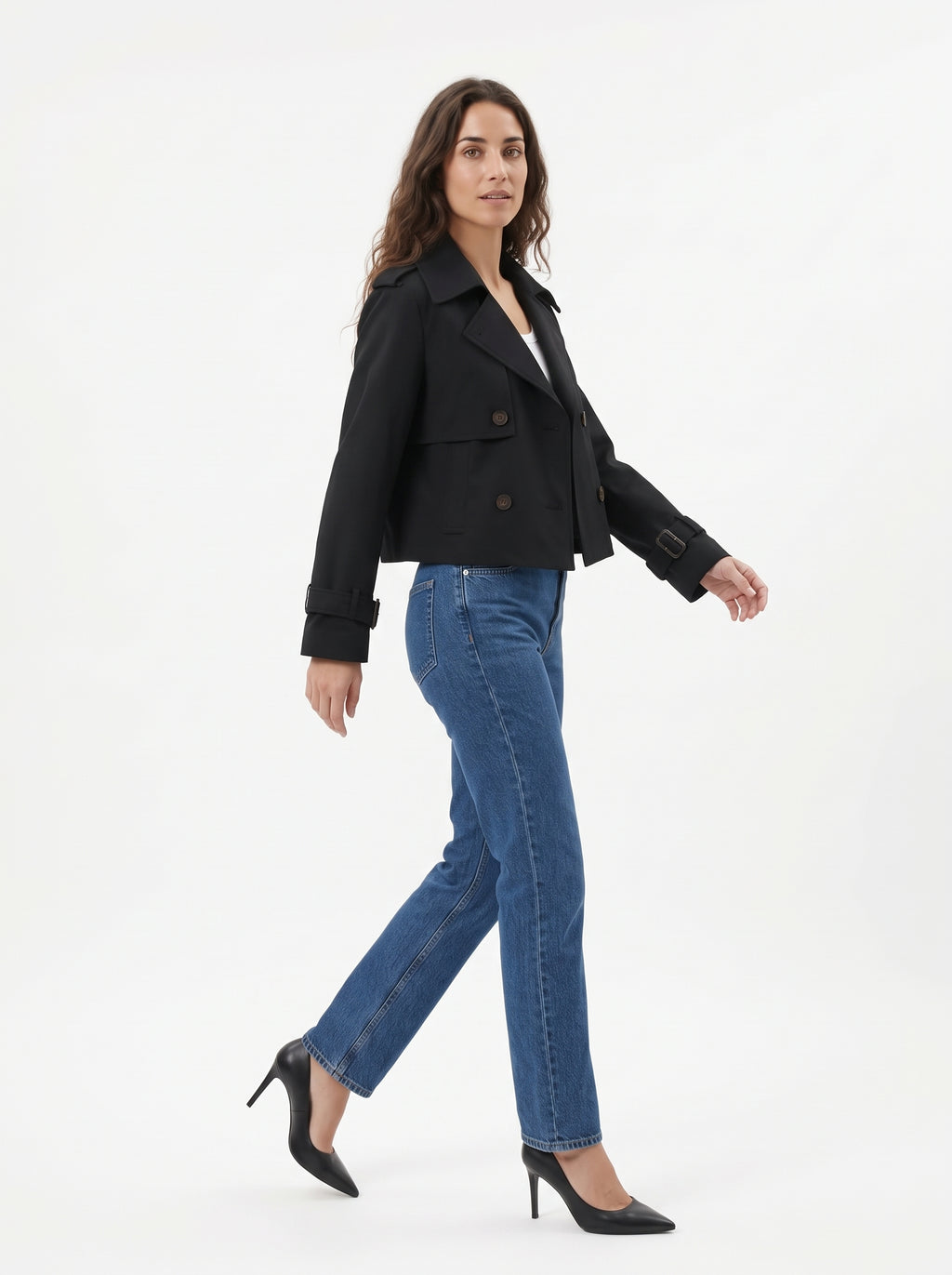 Gabardina Corta Negra