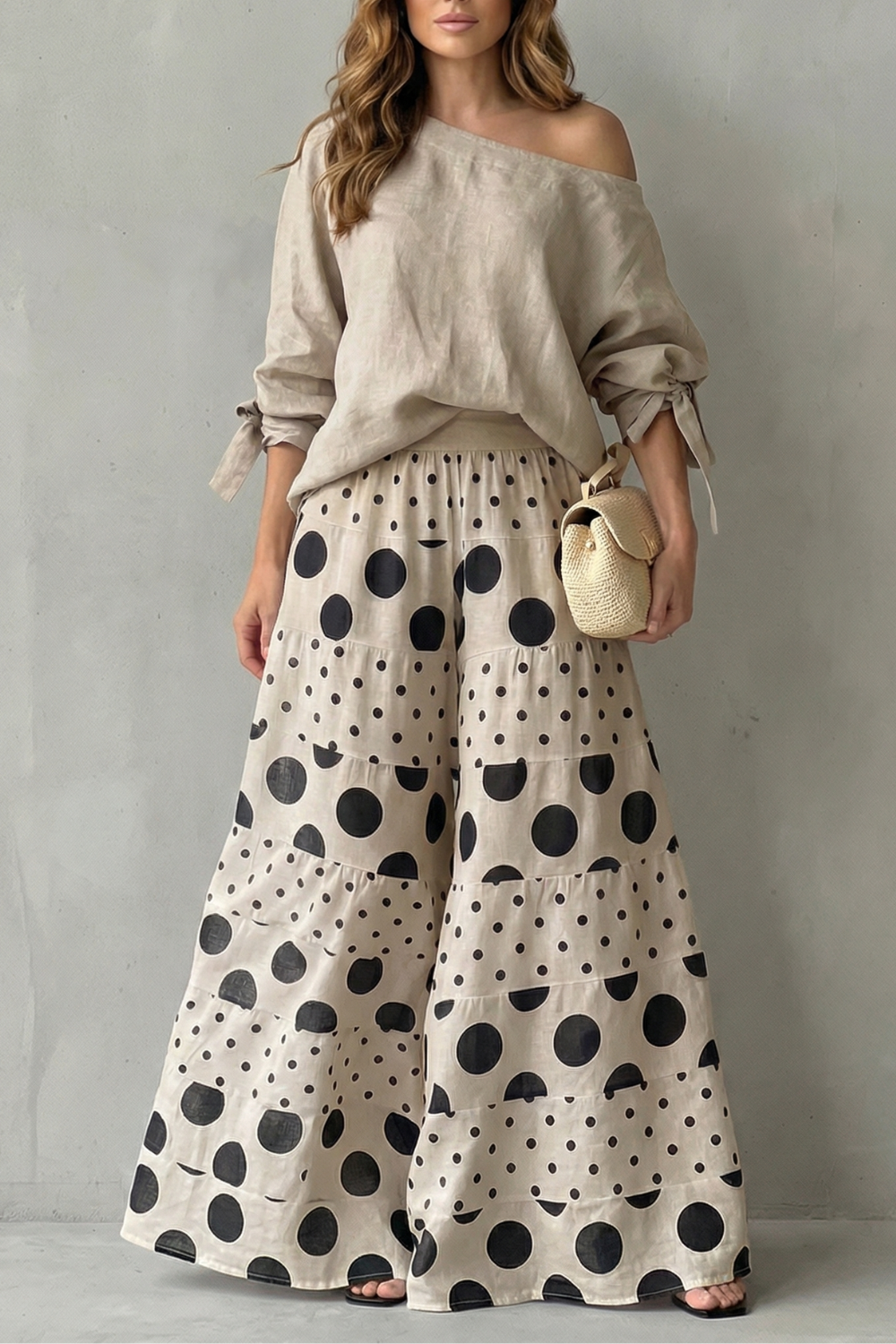 Conjunto dos piezas de lunares
