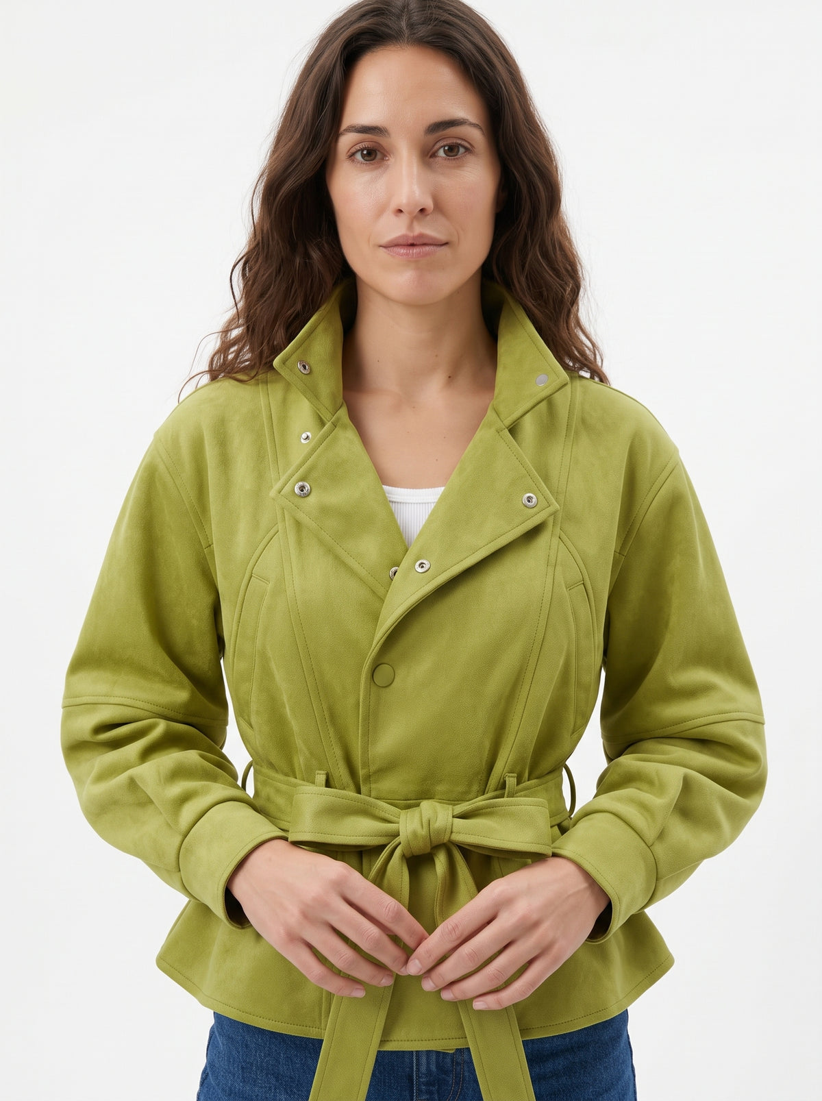 Chaqueta Ante Verde