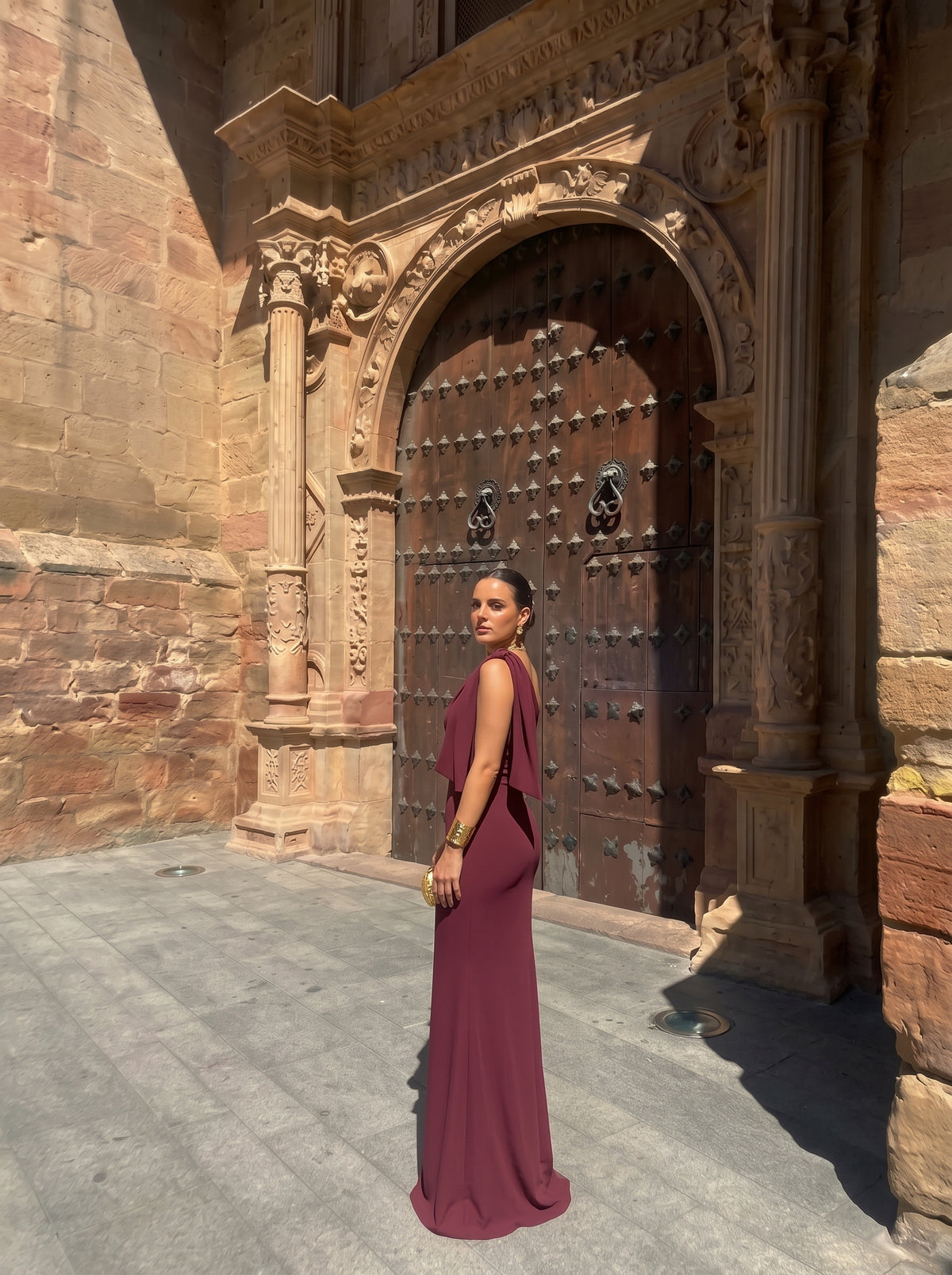 VESTIDO AURELIA BURDEOS