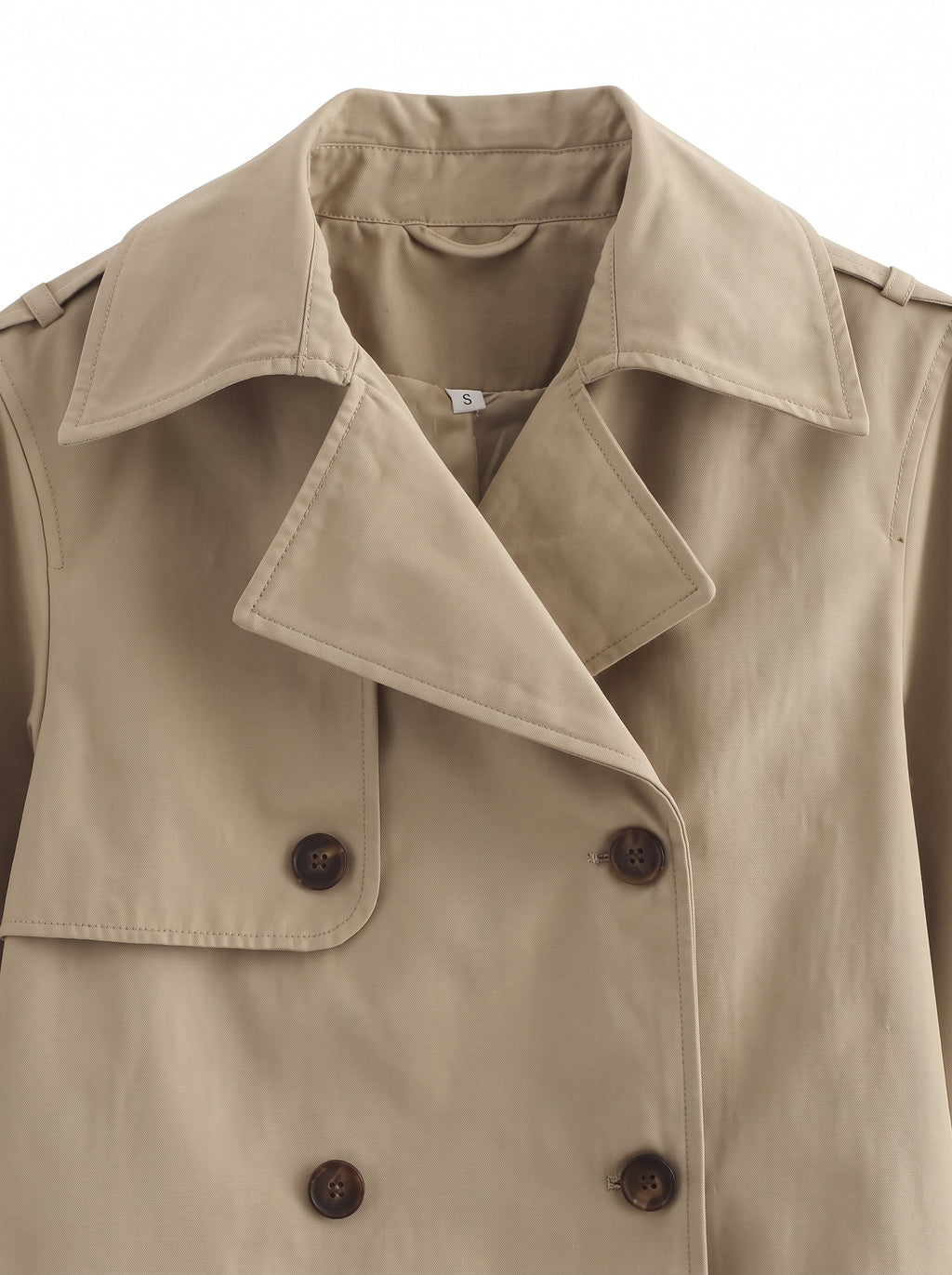 Gabardina Corta Beige