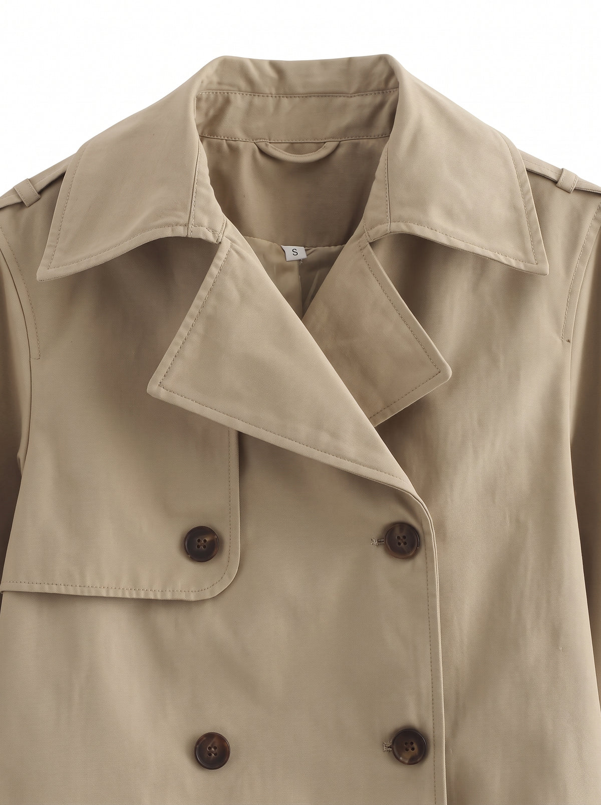 Gabardina Corta Beige