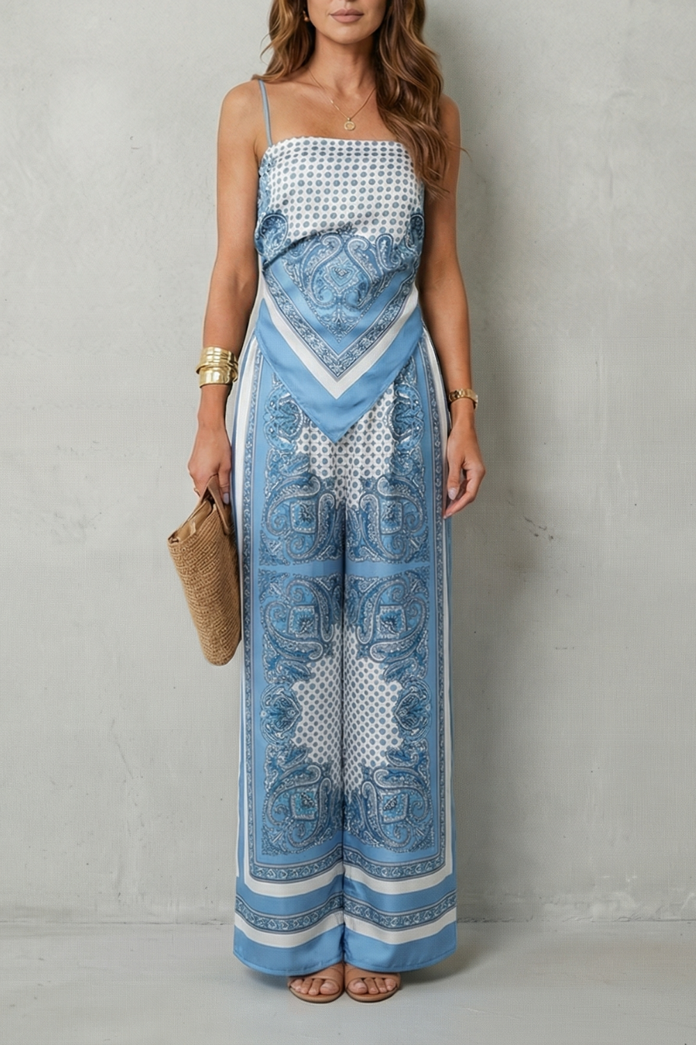 Conjunto estampado diseño fluido