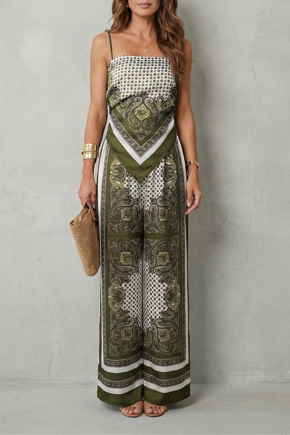 Conjunto estampado diseño fluido