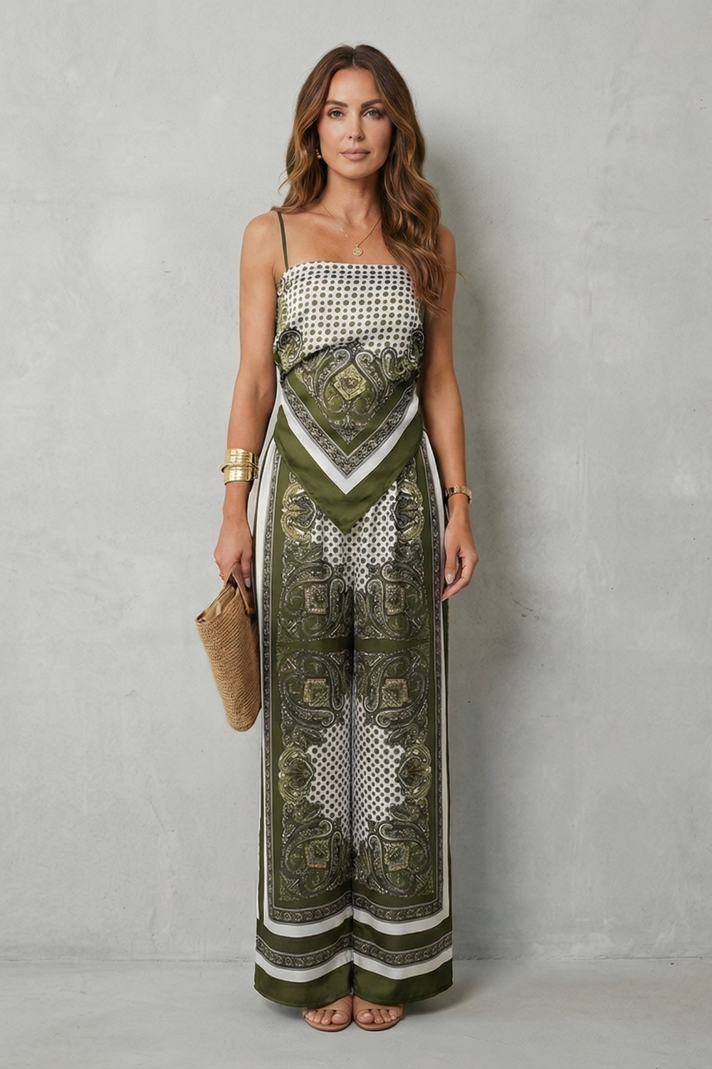 Conjunto estampado diseño fluido