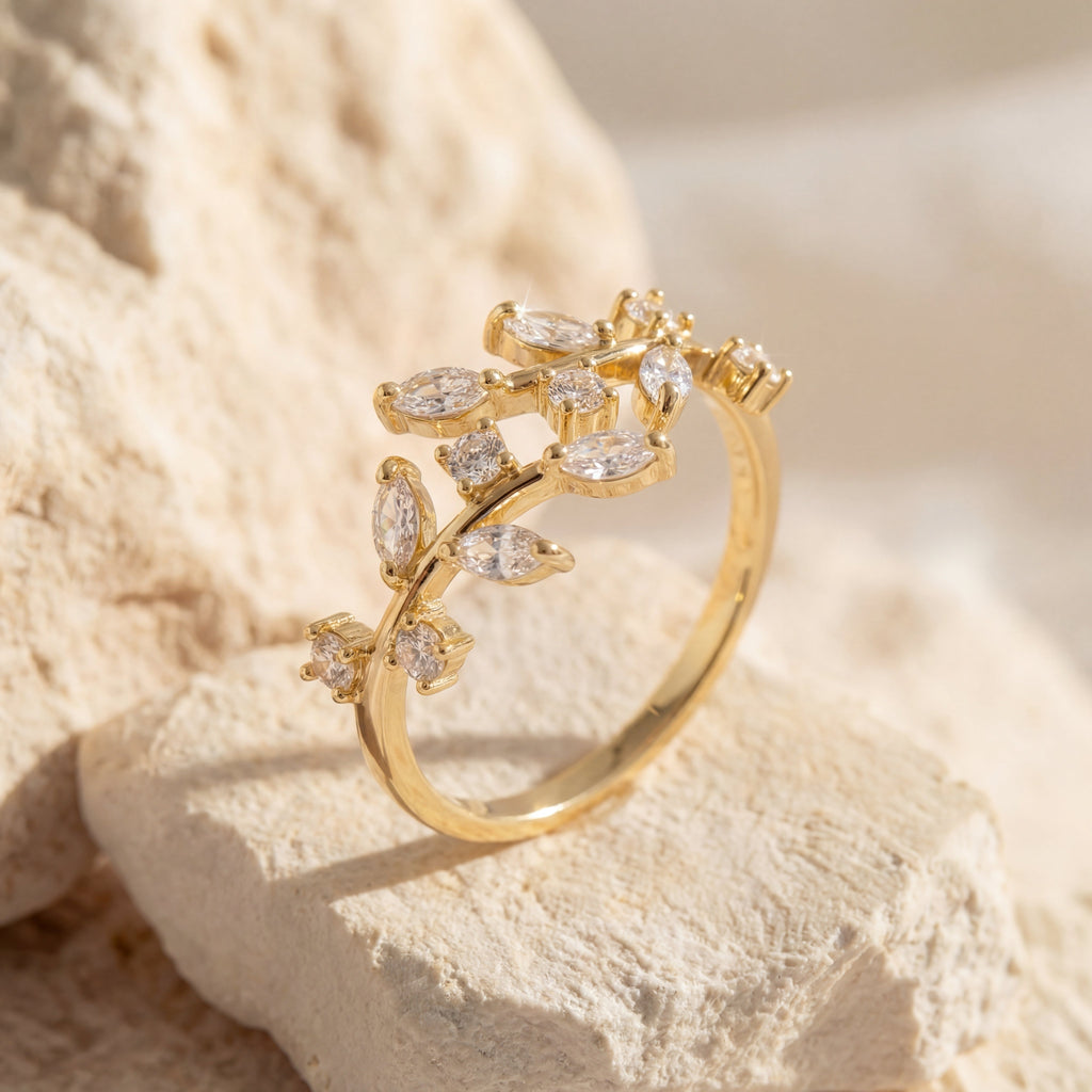 Anillo en Espiral de Cristal