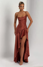 Samira | Vestido con volantes bajos